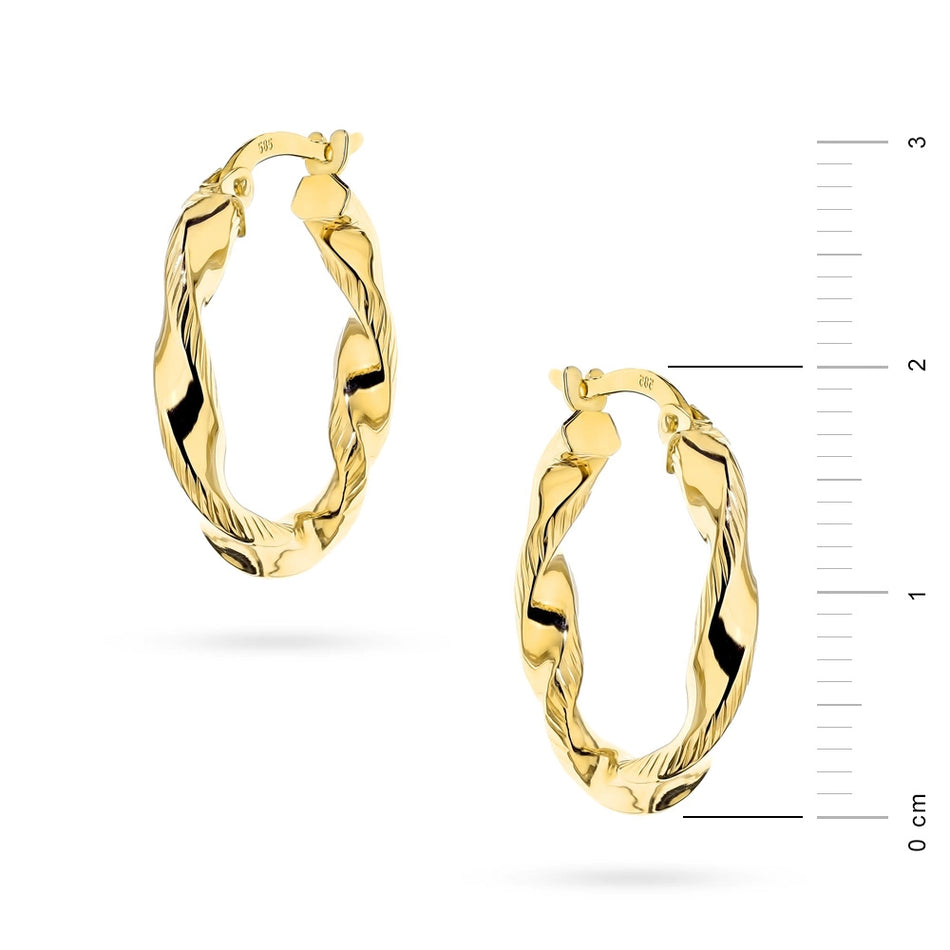 Gold Earrings with English Clasp
