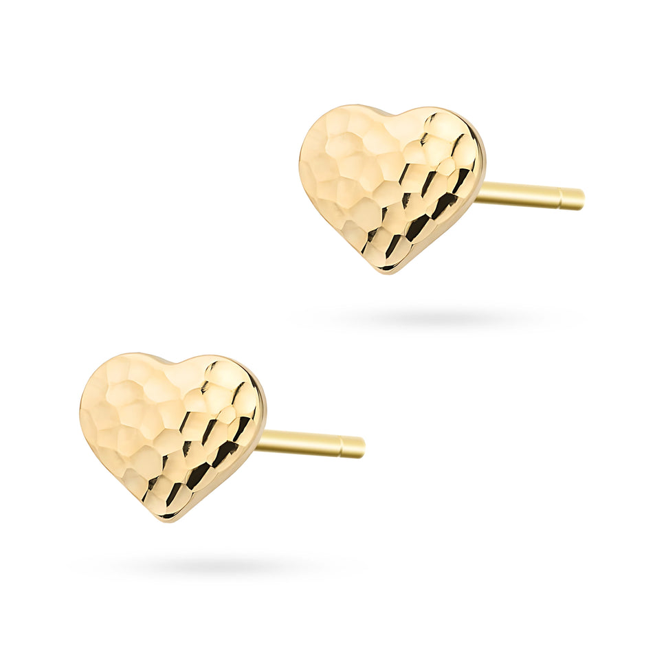 Gold Ohrstecker Herz Ohrringe