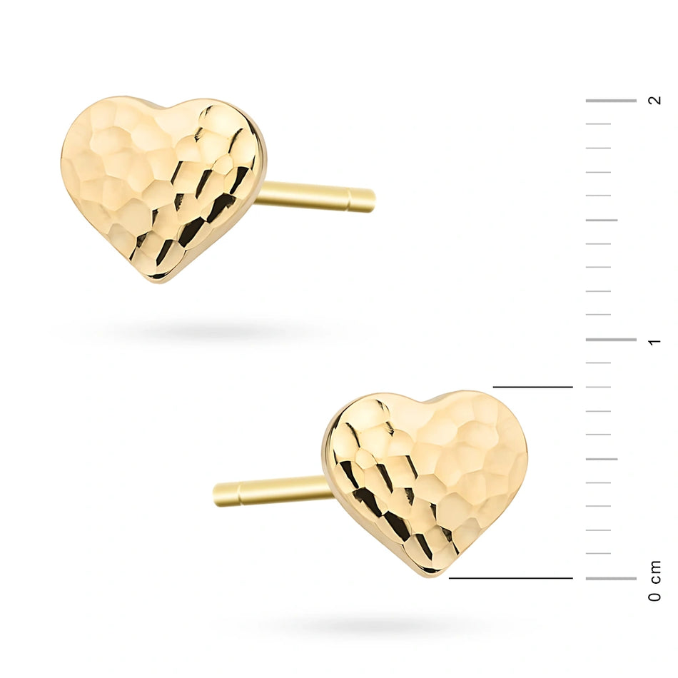 Gold Ohrstecker Herz Ohrringe
