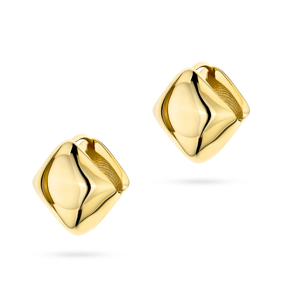 Zlaté náušnice so zapínaním Anglické štvorce