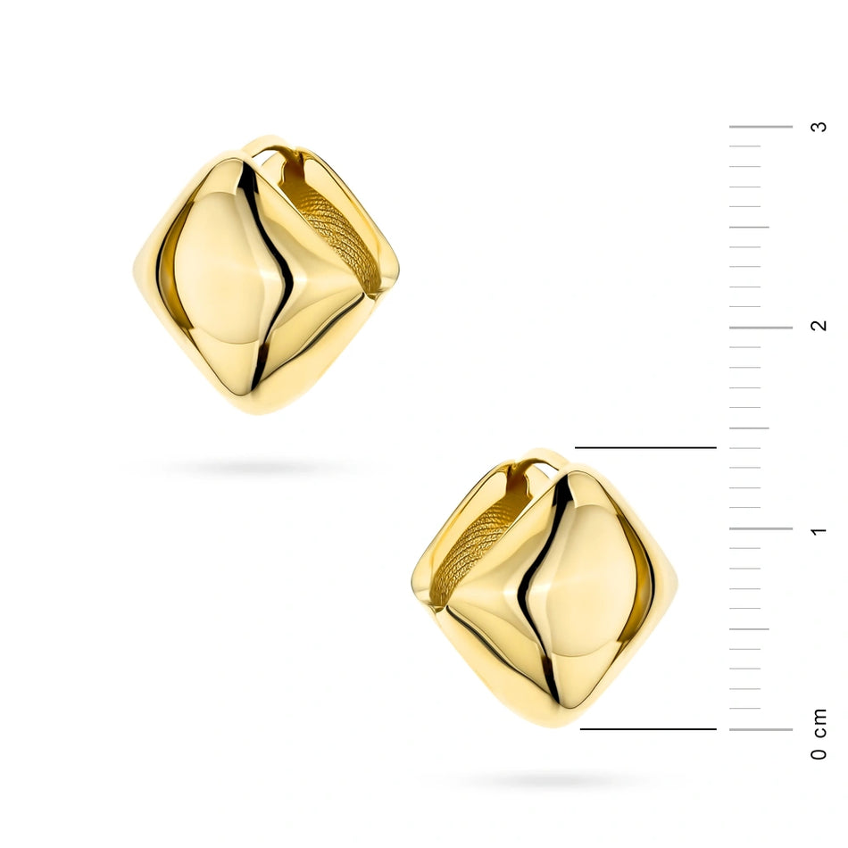 Zlaté náušnice so zapínaním Anglické štvorce