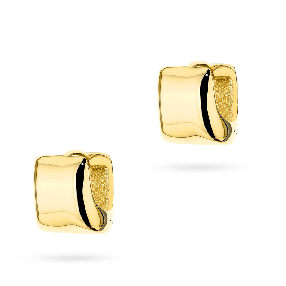 Zlaté náušnice so zapínaním Anglické štvorce