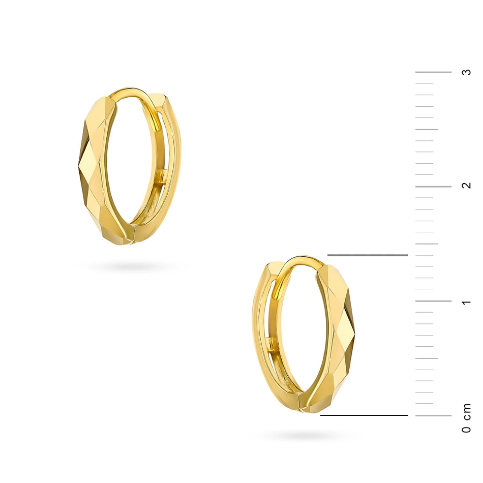 Zlaté kruhové zásuvacie náušnice