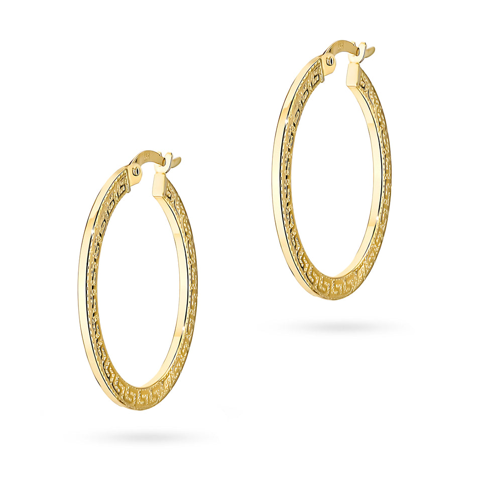 Gold English Clasp Earrings