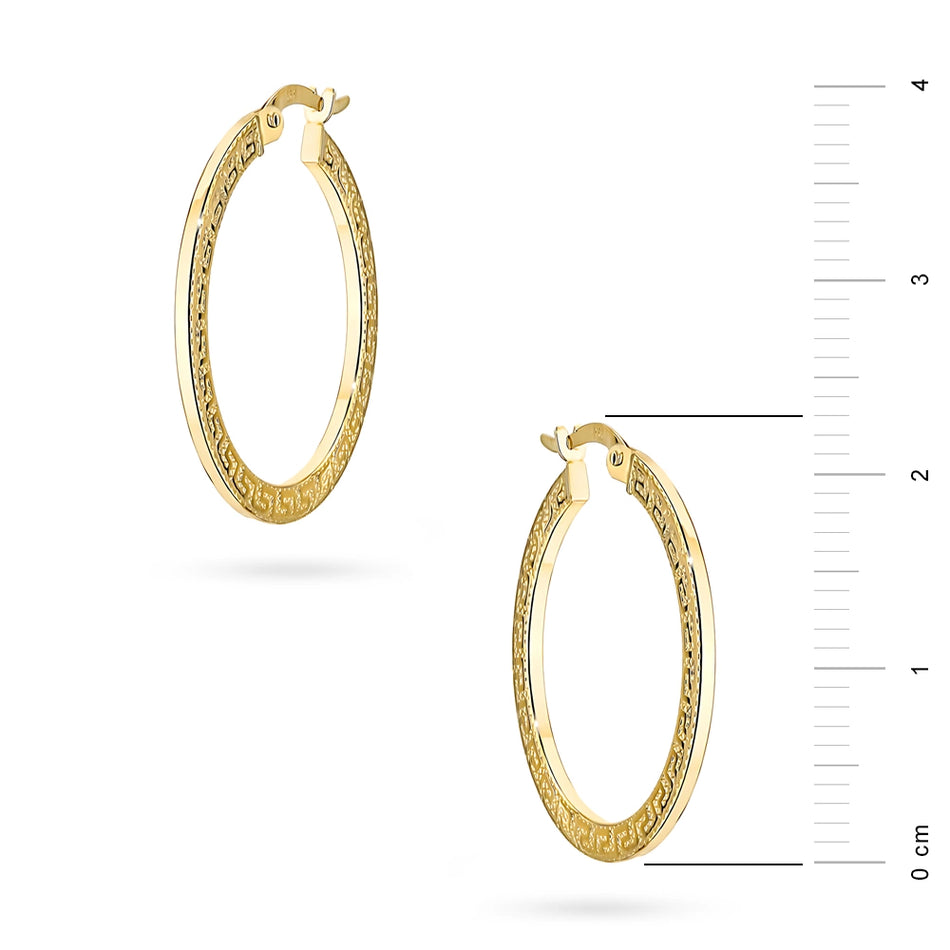 Gold English Clasp Earrings