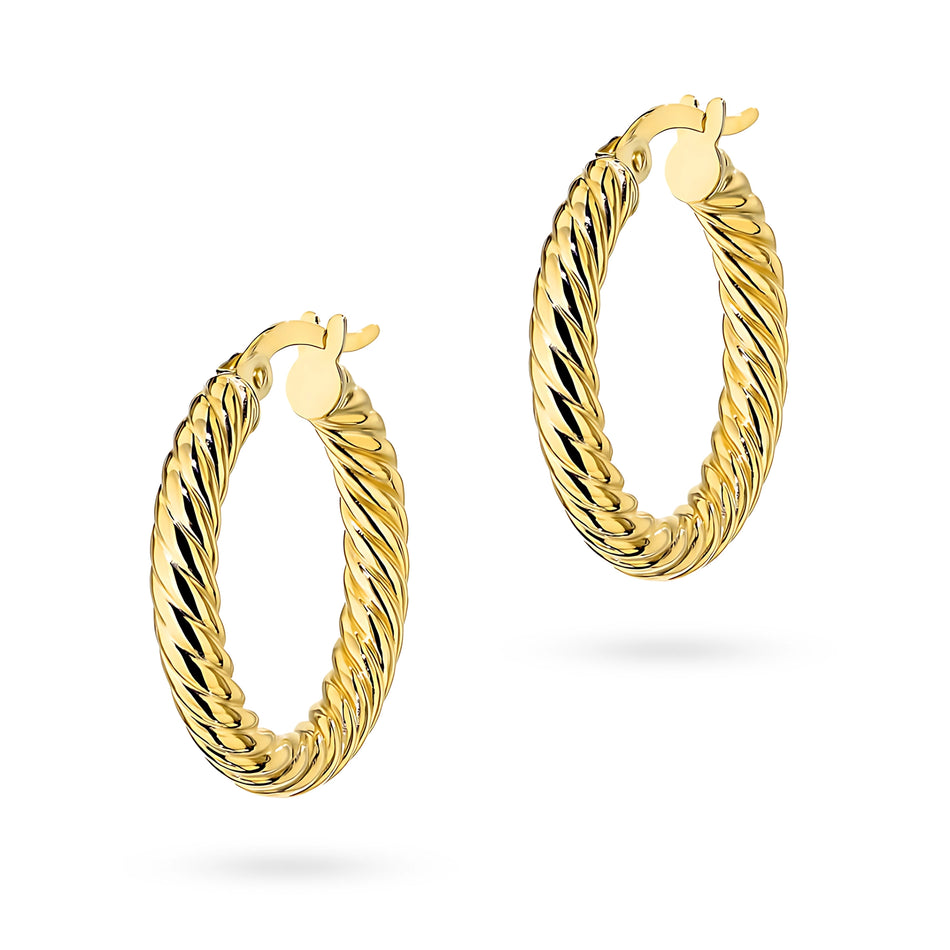 Gold Earrings with English Clasp