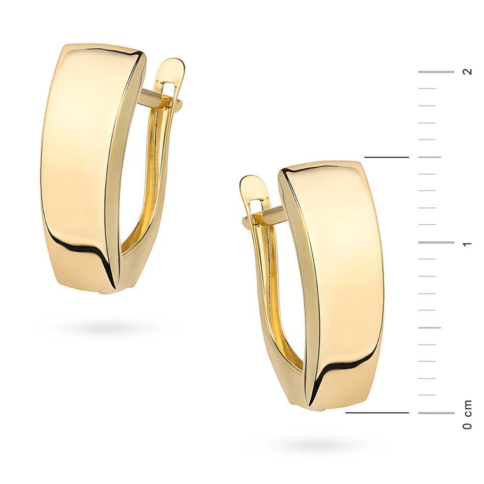 Gold Earrings with English Clasp