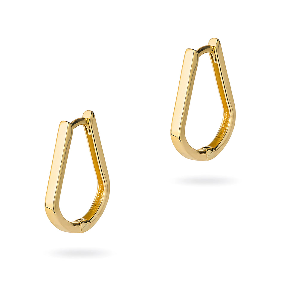 Gold Earrings with English Clasp
