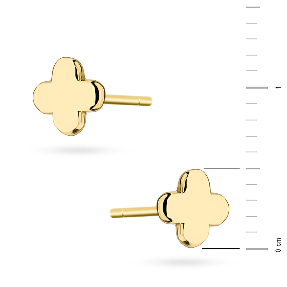 Goldene Ohrstecker Glücksklee