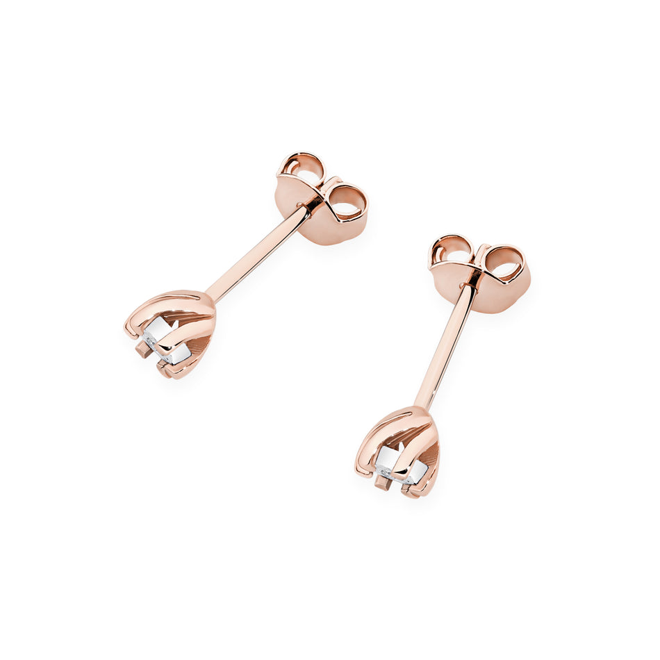 Zlaté náušnice s diamantmi 0,0086 ct