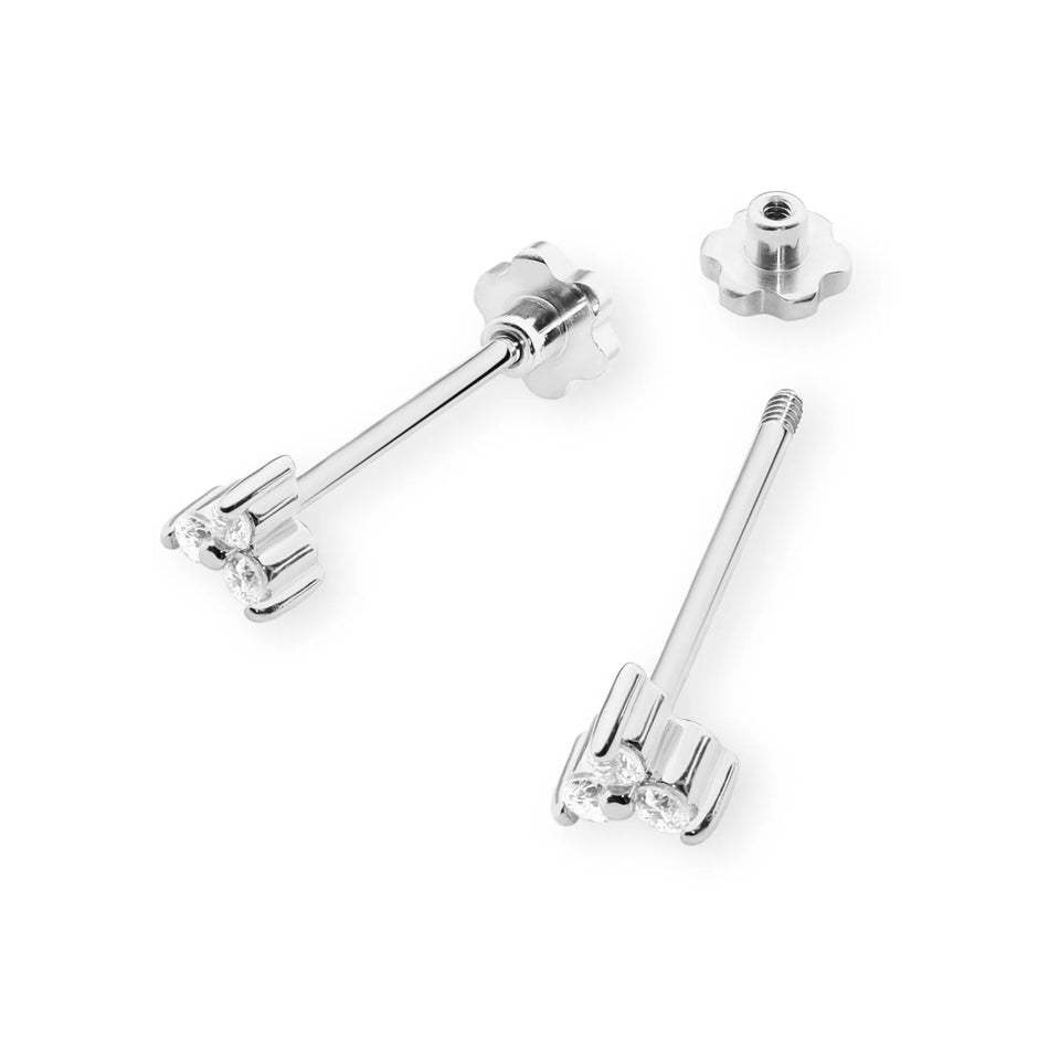 Zlaté náušnice s diamantmi 0,087 ct