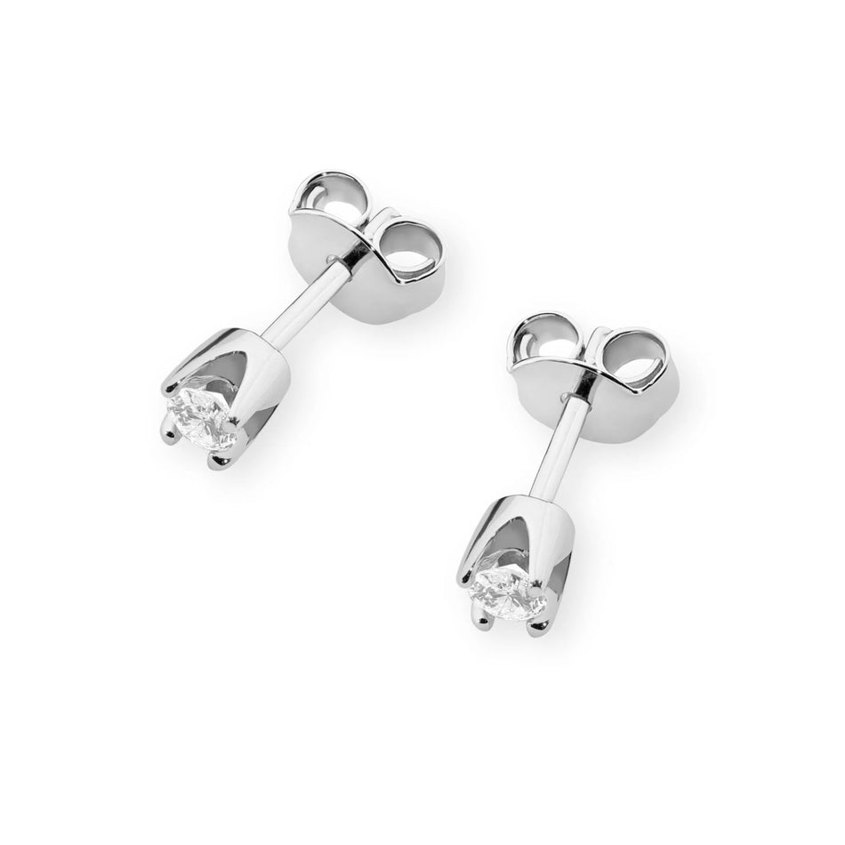 Zlaté náušnice s diamanty 0,08 ct