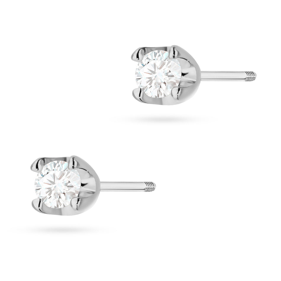 Zlaté náušnice s diamanty 0,08 ct