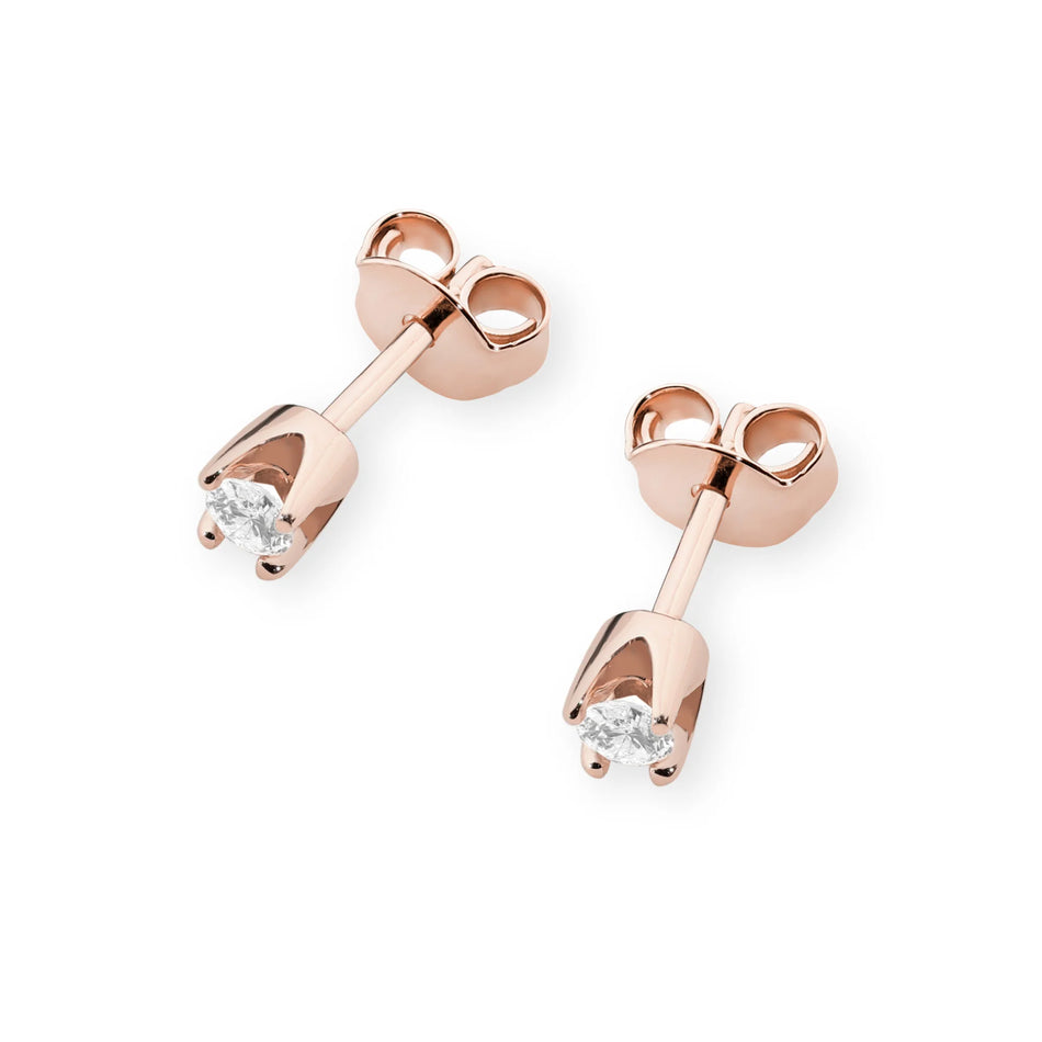 Zlaté náušnice s diamantmi 0,10 ct