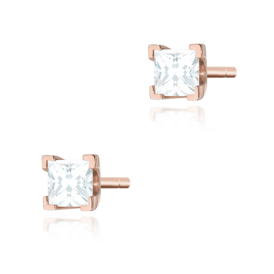 Goldohrringe mit 0,15 ct Diamanten