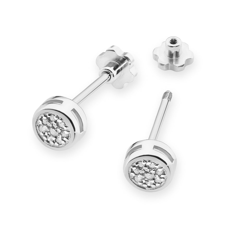 Zlaté náušnice s diamanty 0,08 ct