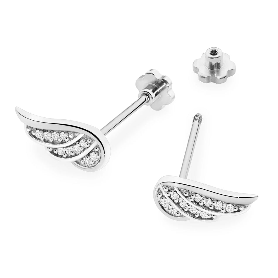 Zlaté náušnice s diamanty 0,10 ct