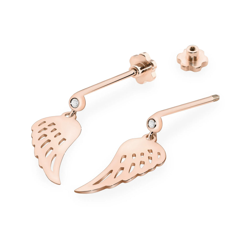 Zlaté náušnice s diamantmi 0,029 ct