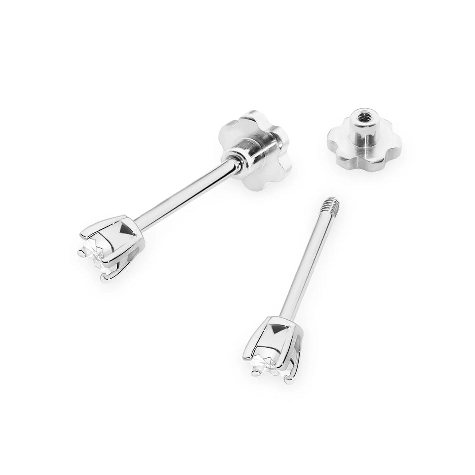 Zlaté náušnice s diamantmi 0,01 ct