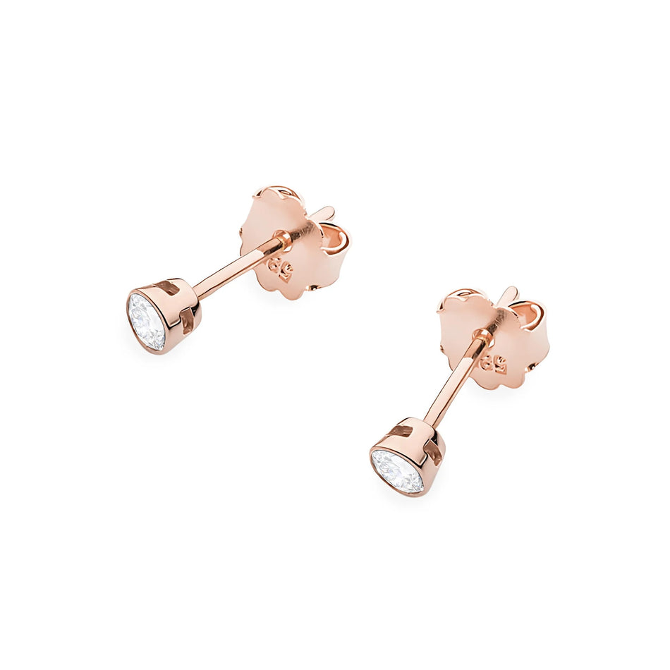 Zlaté náušnice s diamantmi 0,10 ct