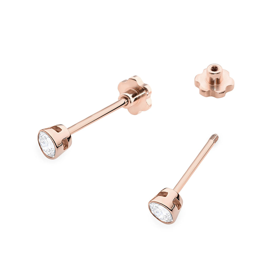 Zlaté náušnice s diamantmi 0,10 ct