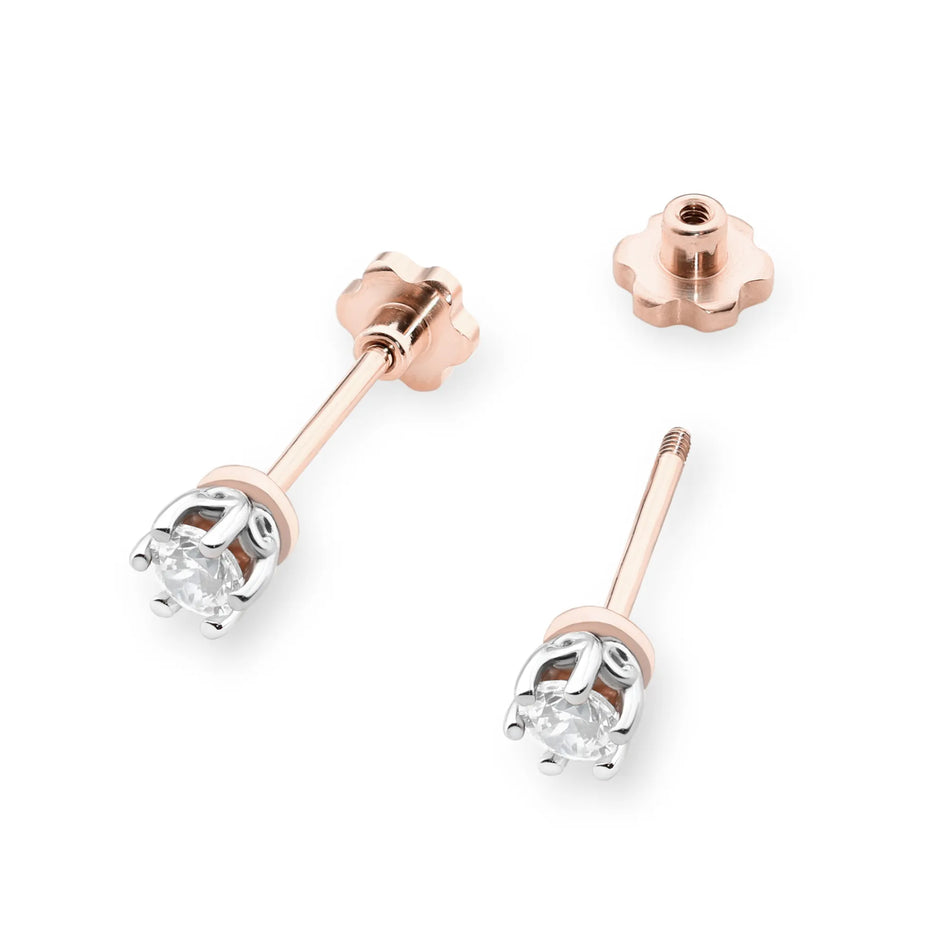 Zlaté náušnice s diamanty 0,15 ct