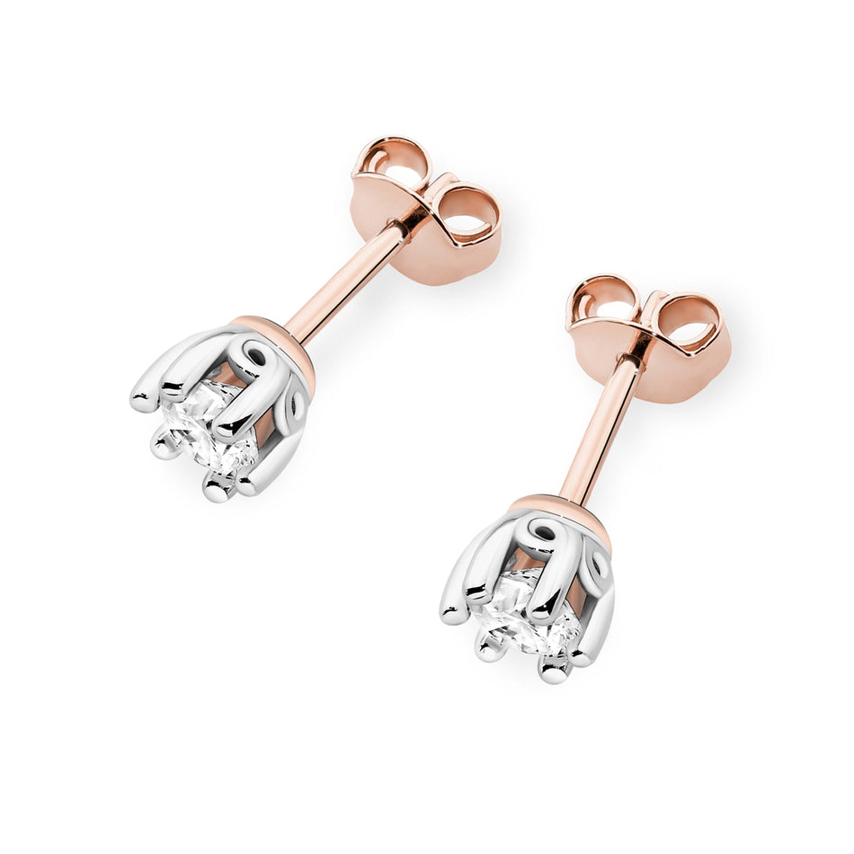 Zlaté náušnice s diamanty 0,40 ct