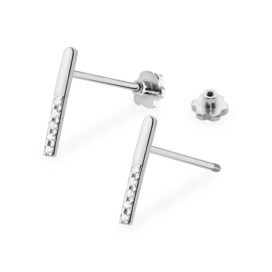 Zlaté náušnice s diamantmi 0,05 ct