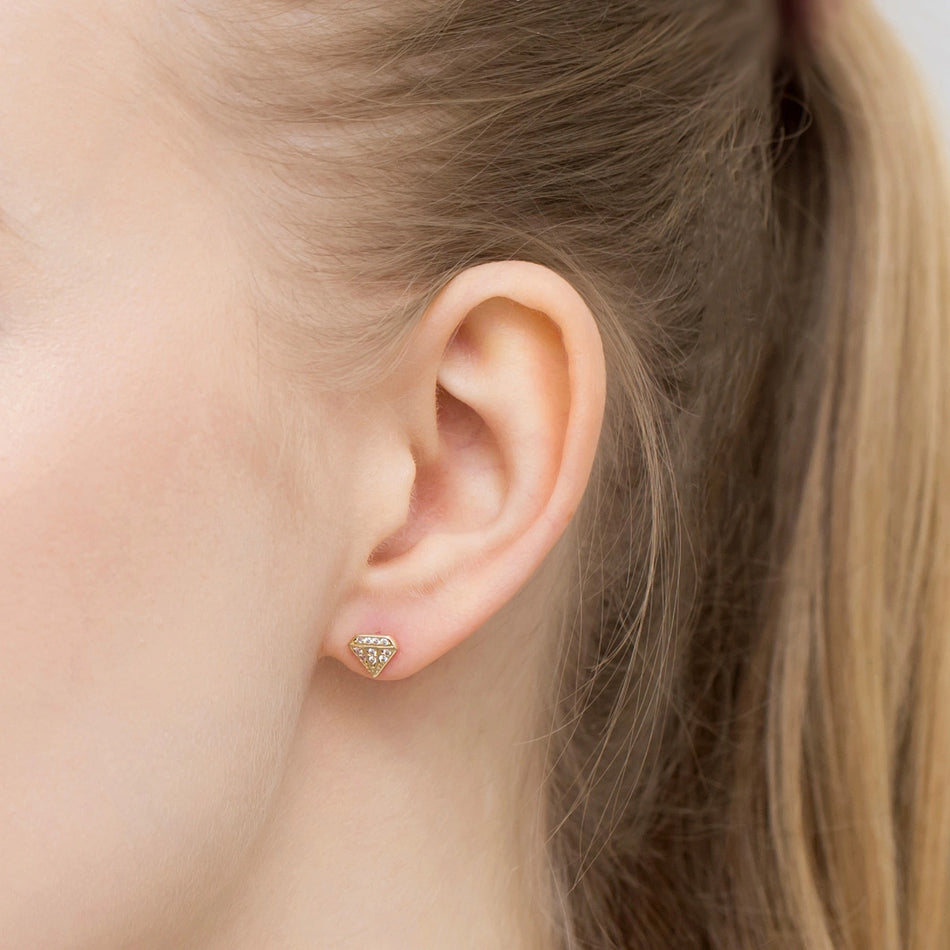 Zlaté náušnice se zirkony