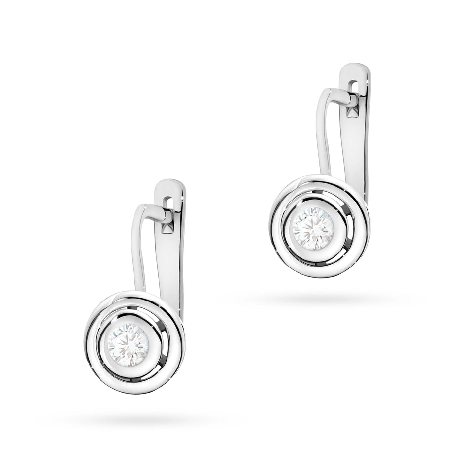 Zlaté náušnice s diamanty 0,10 ct