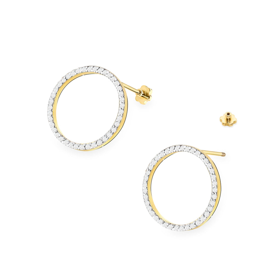 Zlaté náušnice s diamantmi 0,40 ct