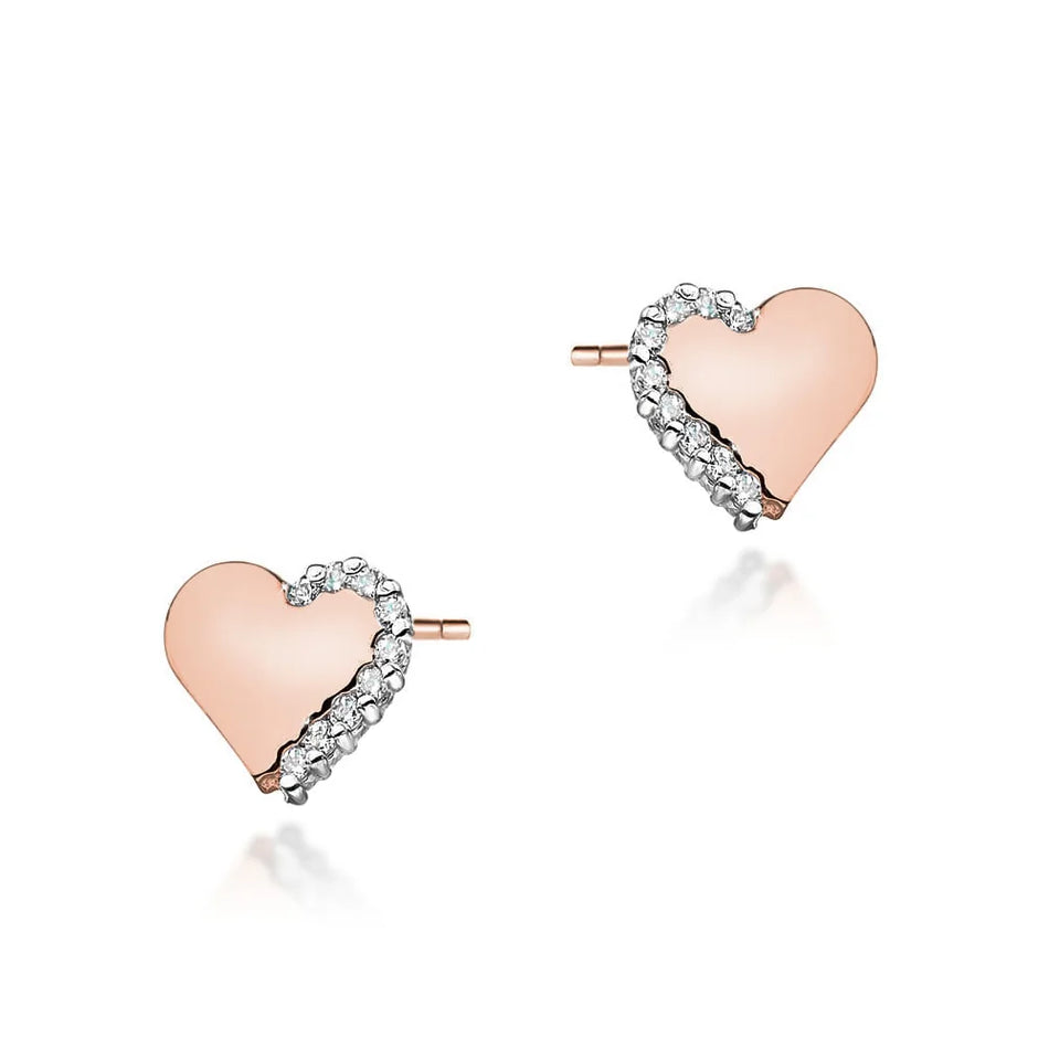 Zlaté náušnice s diamantmi 0,10 ct