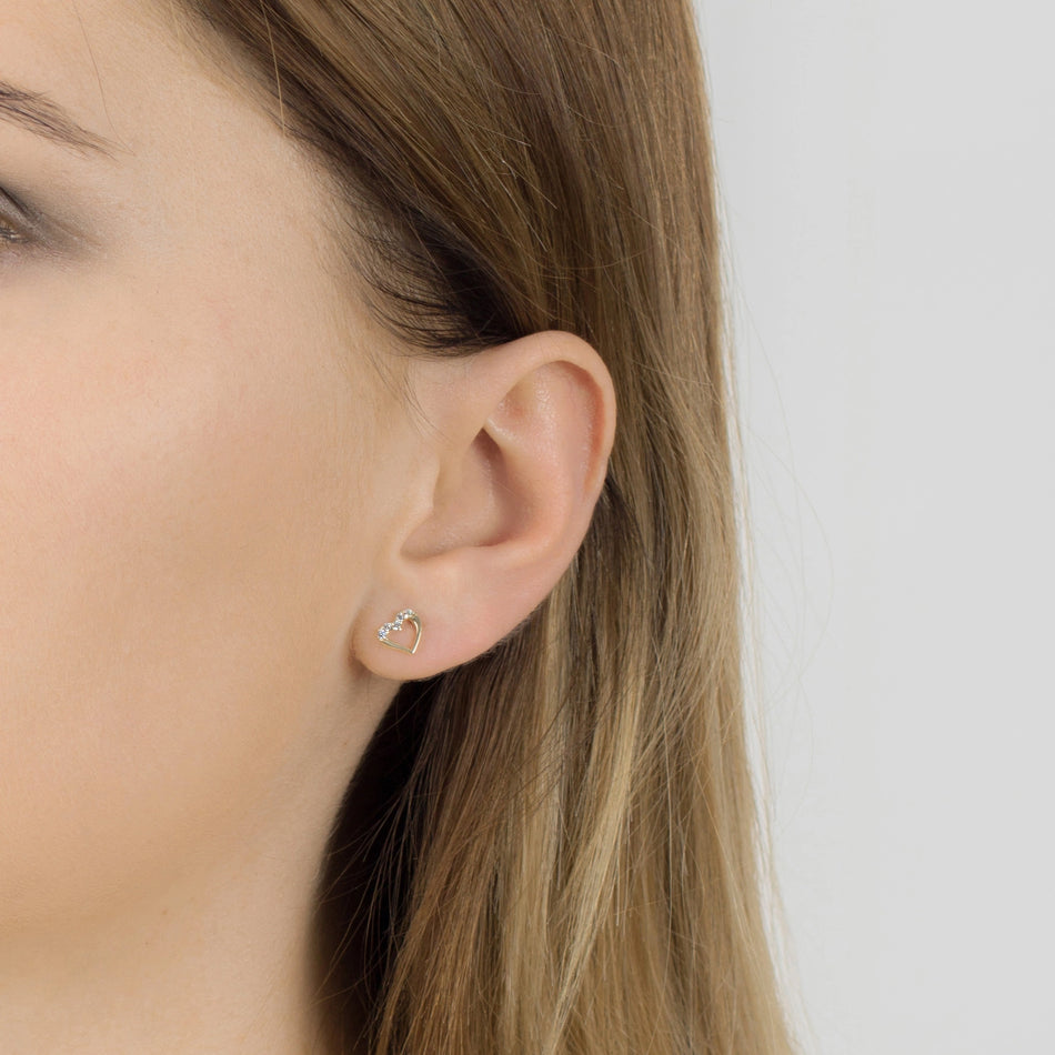 Zlaté náušnice se zirkony