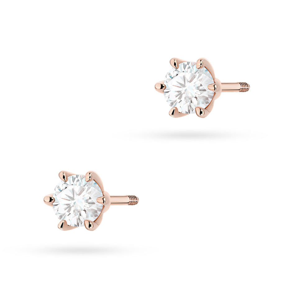Gold Earrings with 2 x 0.30ct Diamonds