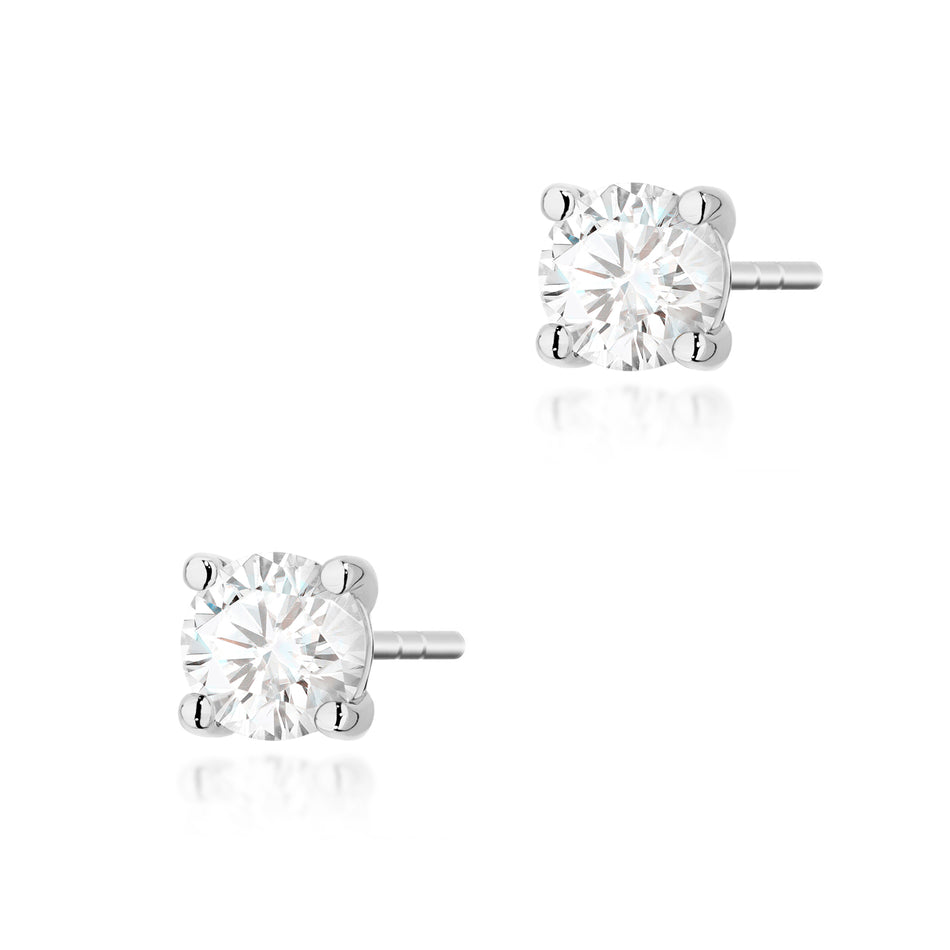 Goldohrringe mit 2 x 0,50 ct Diamanten