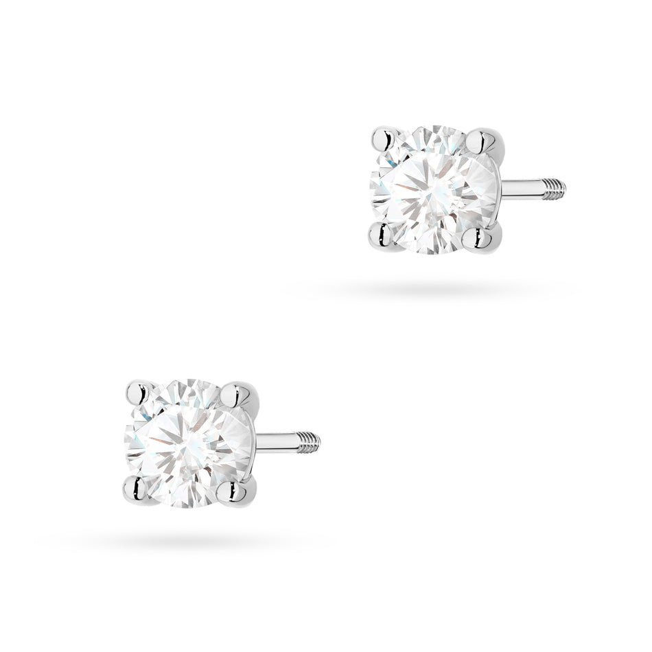Goldohrringe mit 2 x 0,50 ct Diamanten