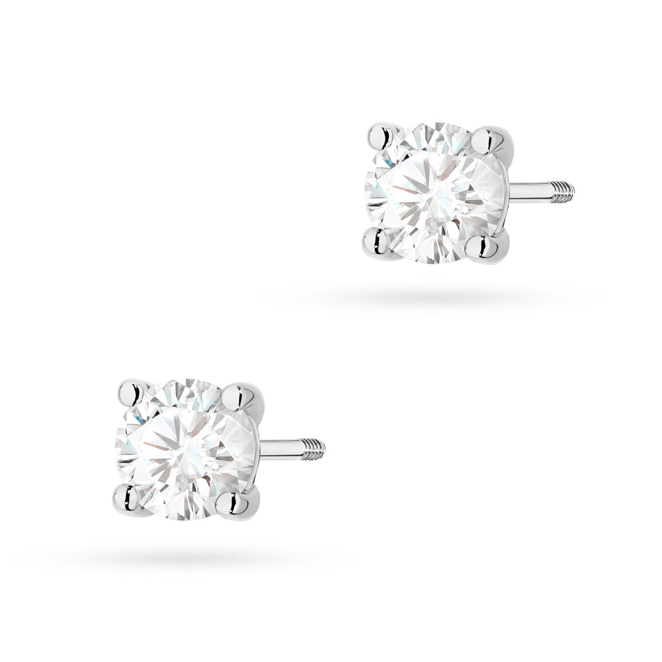 Goldohrringe mit 2 x 0,70 ct Diamanten
