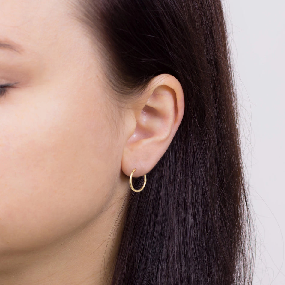 Gold Single  Creole Earring 1,5cm