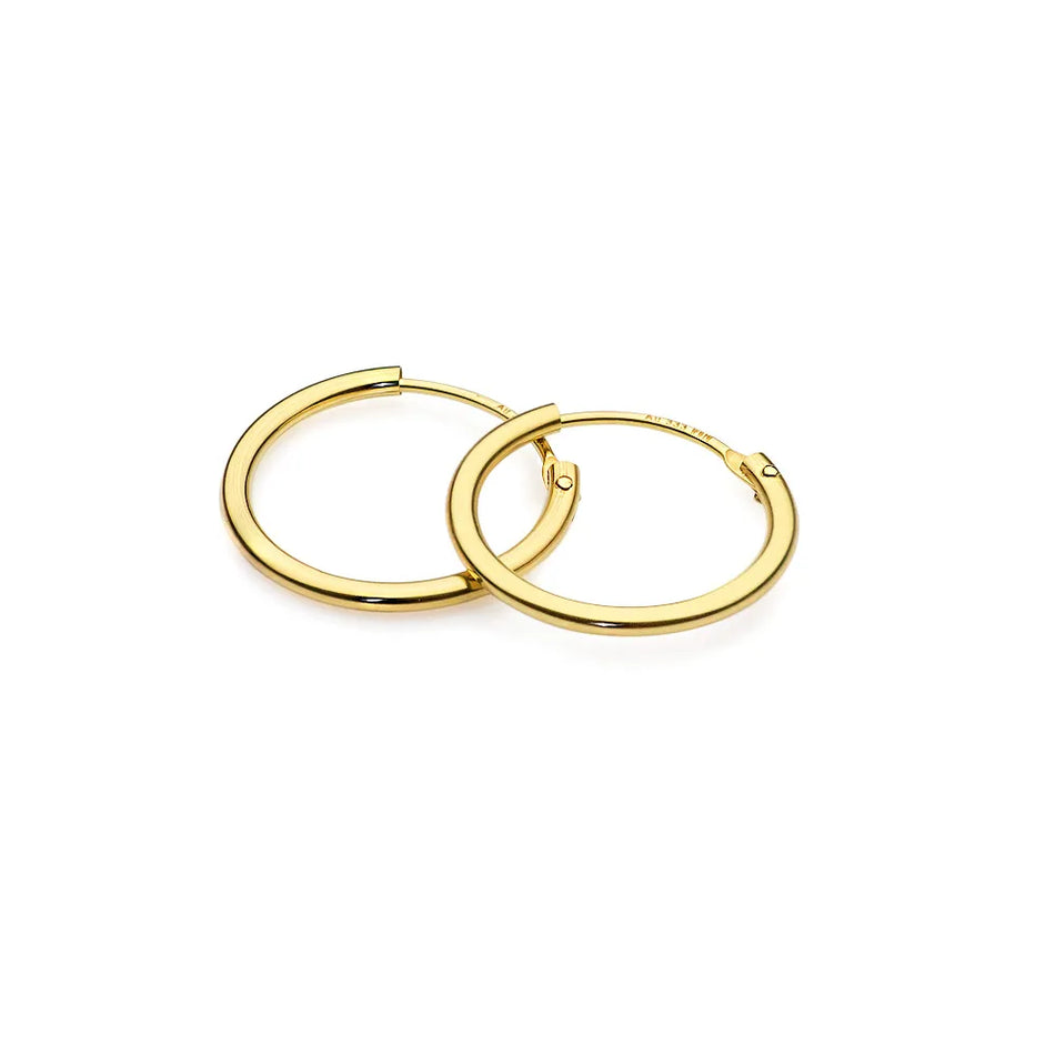 Zlaté kruhové zásuvacie náušnice 1,5cm
