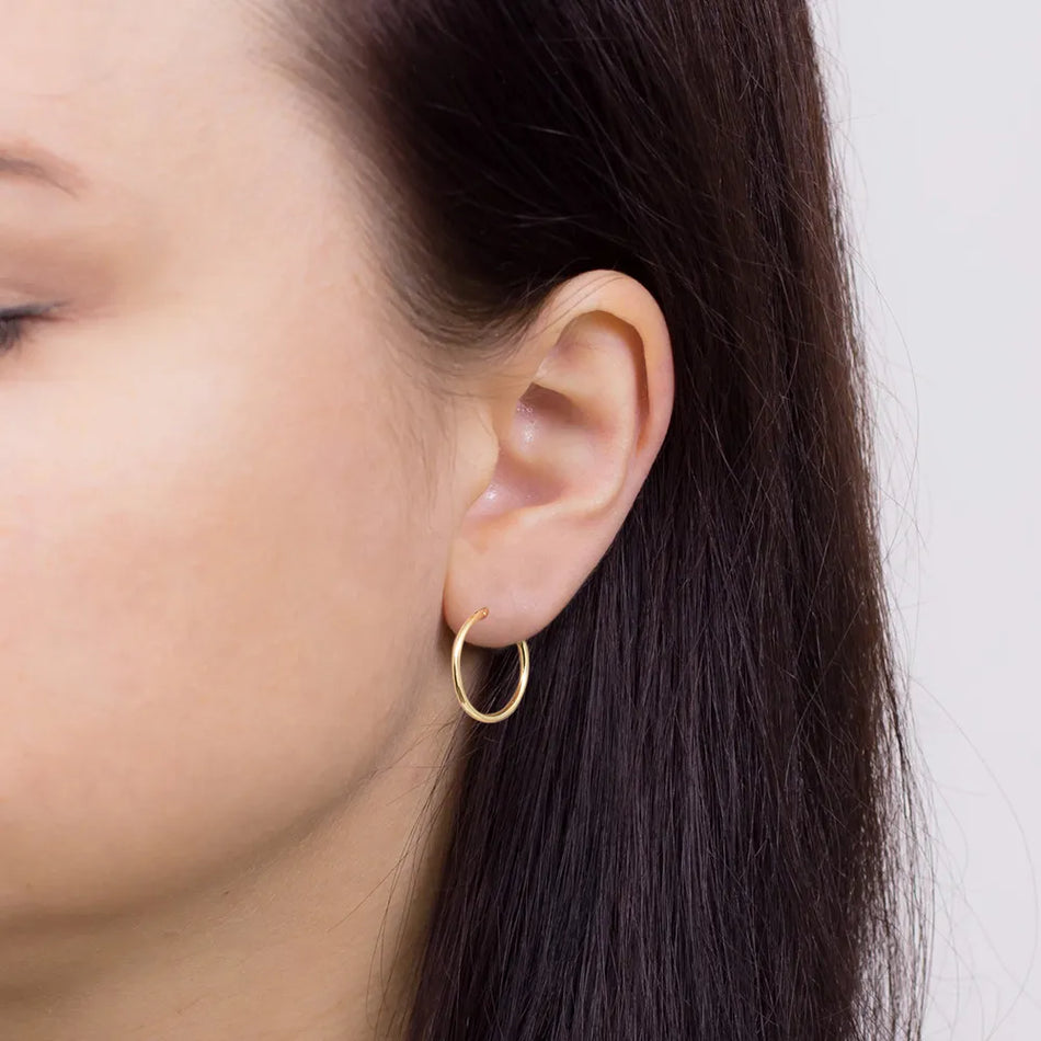 Zlaté kruhové zásuvacie náušnice 2cm