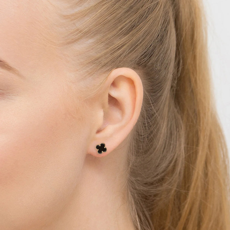 Zlaté puzeta náušnice Lucky