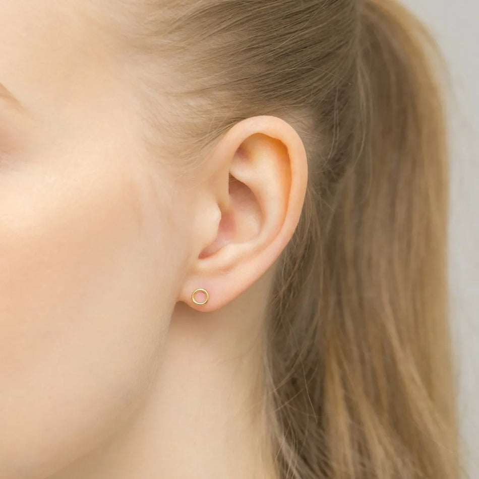 Pozlátené Strieborné Puzeta Náušnice