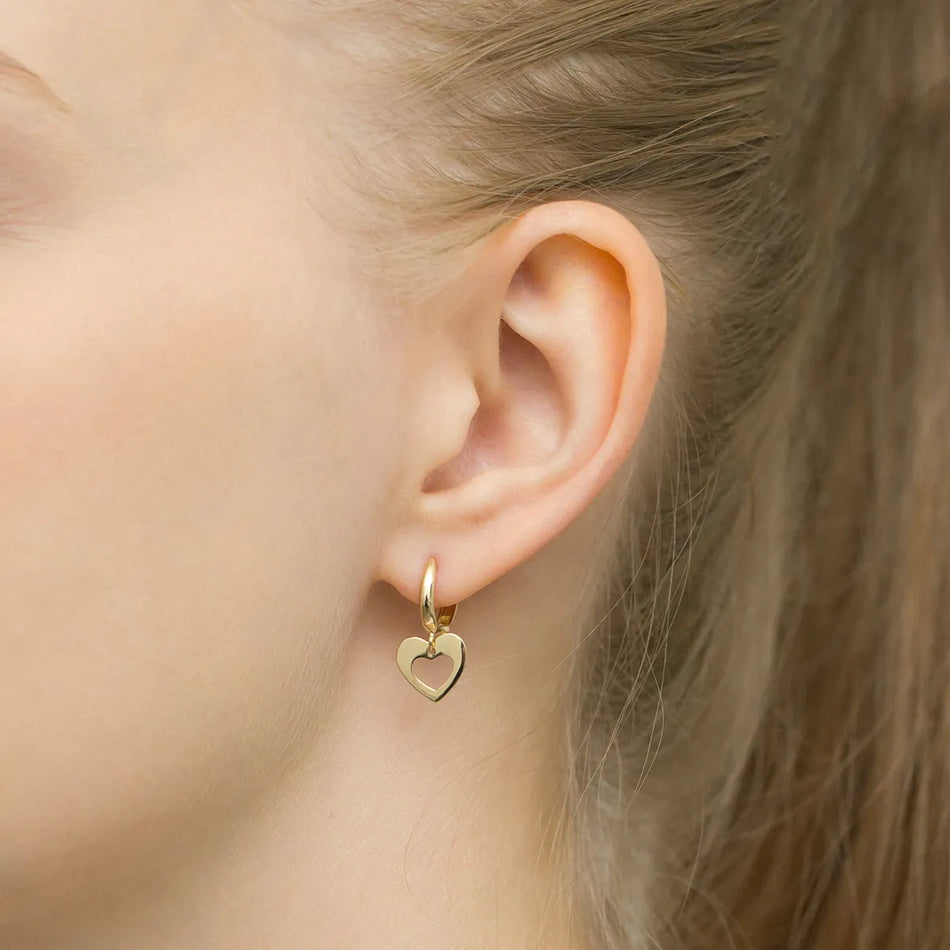 Gold English Clasp Earrings