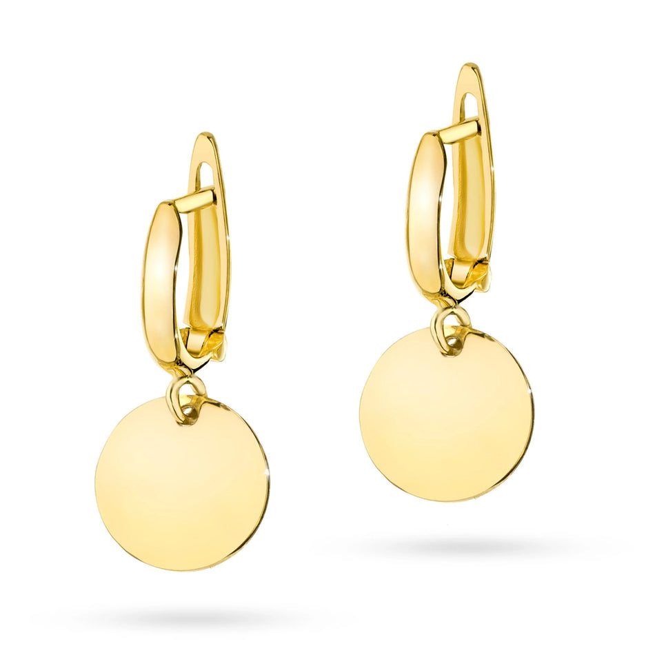 Gold English Clasp Earrings Geometric