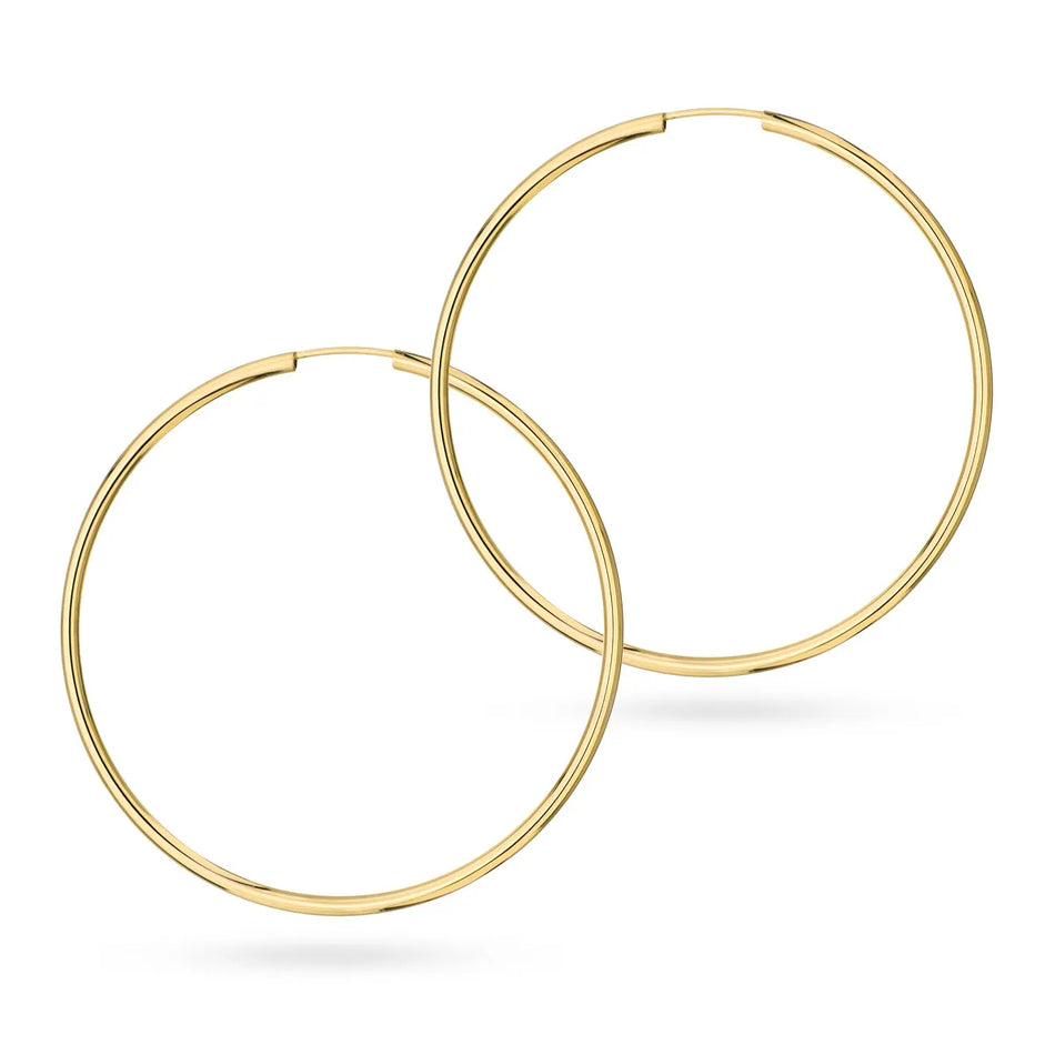 Zlaté Kruhové zasouvací náušnice 35-60mm