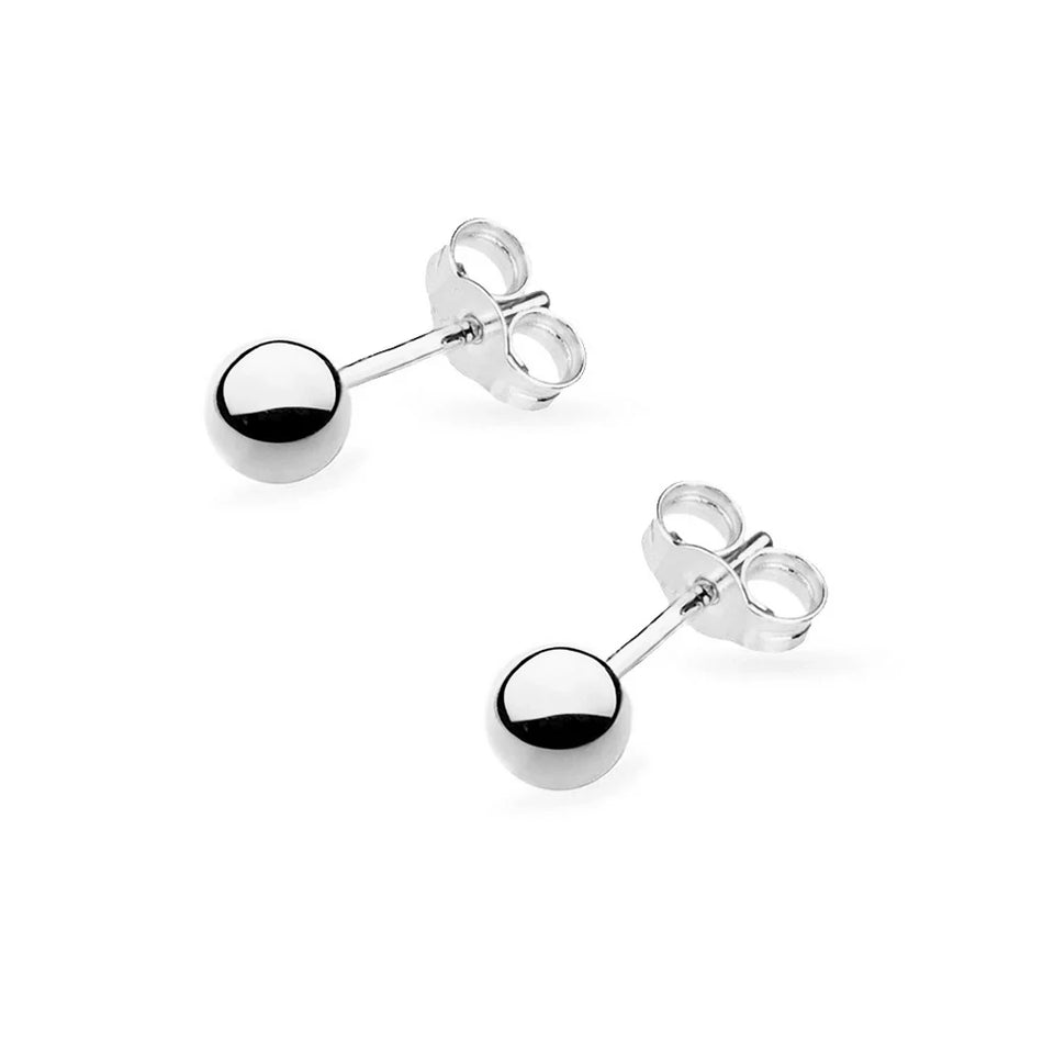 Silver Stud Beads Earrings 2-5mm