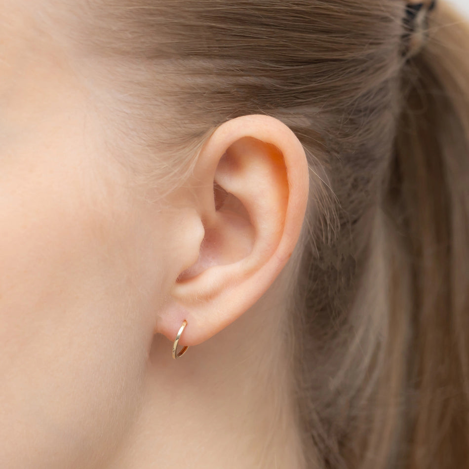 Zlaté kruhové zásuvacie náušnice 10mm