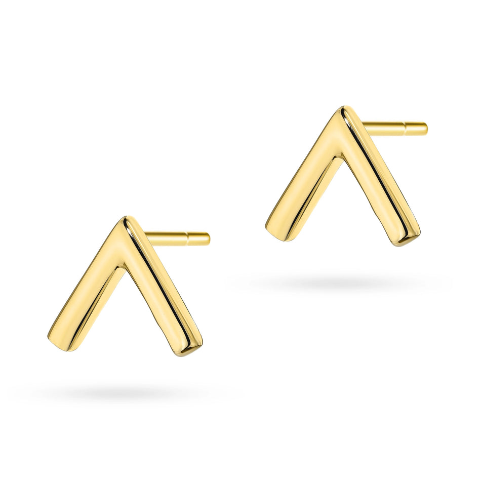 Gold Stud Earrings Geometric