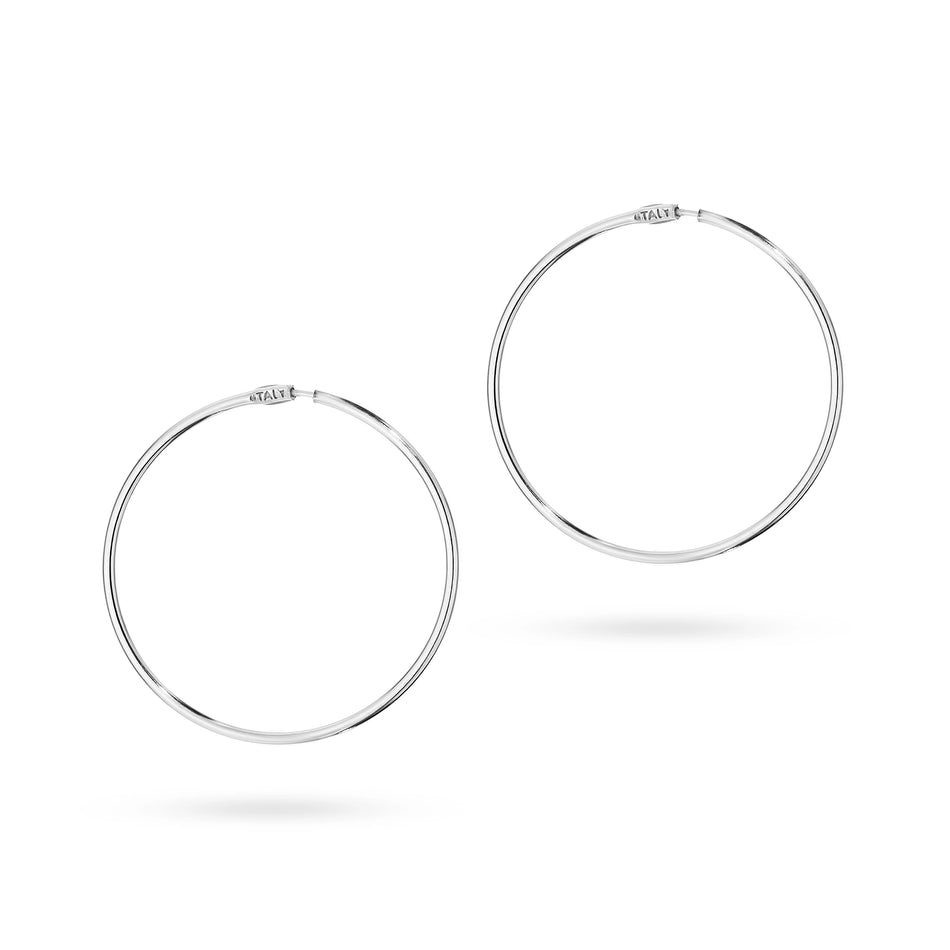 Stříbrný Kruhové zasouvací Náušnice 13-52mm