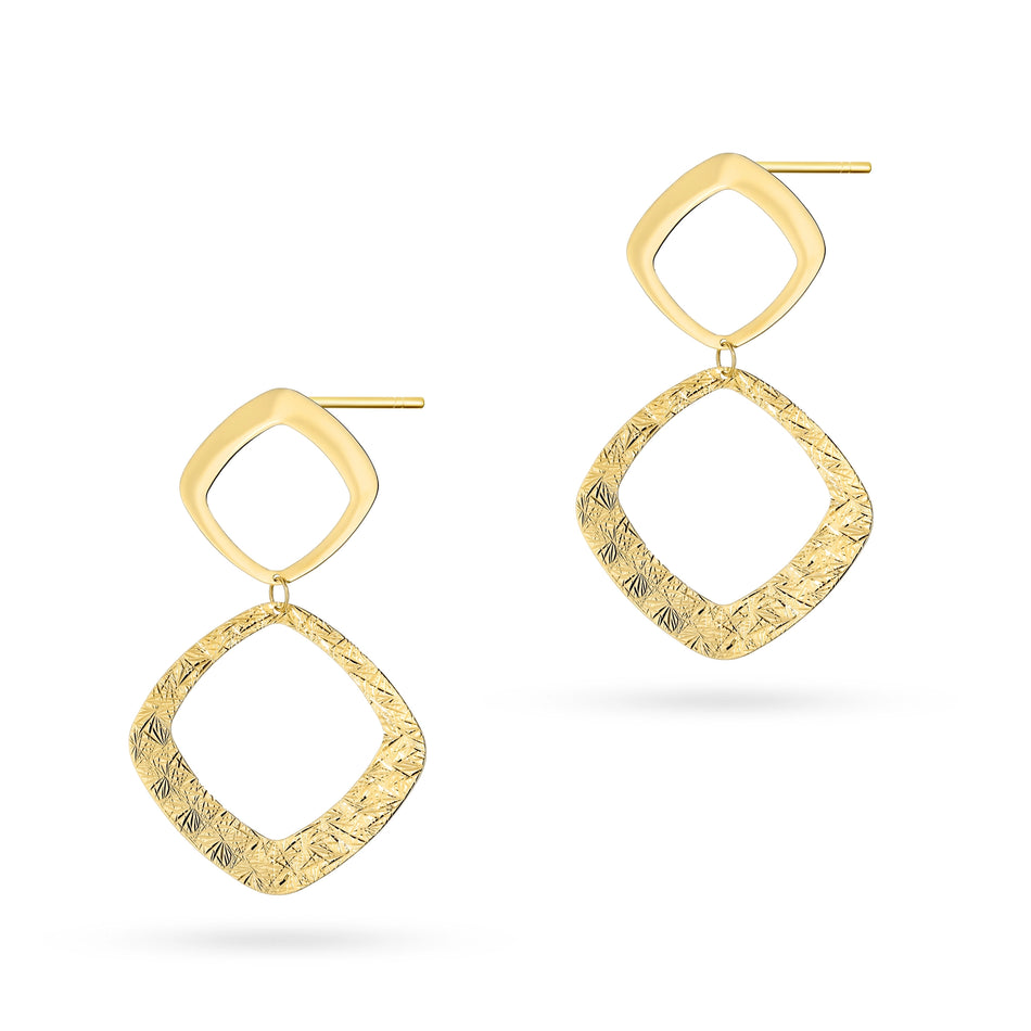 Gold Stud Earrings Geometric